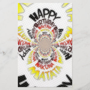 Papier Joyeux anniversaire juste Hakuna Matata Cadeaux De