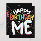 Papier Joyeux Anniversaire Pour Moi Drôle Anniversaire Fê (Devant / Derrière)