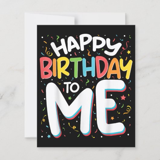 Papier Joyeux Anniversaire Pour Moi Drôle Anniversaire Fê (Devant)