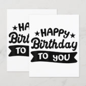 Papier Joyeux anniversaire pour vous (Devant / Derrière)