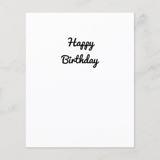 Papier Joyeux anniversaire. Tuxedo chat avec un rose. (Dos)