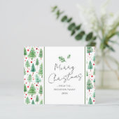 Papier Joyeux arbre d'aquarelle de Noël (Debout devant)