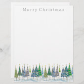 Papier Joyeux dessin des arbres de Noël (Devant / Derrière)