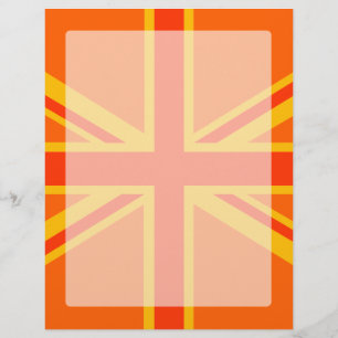 Papier Joyeux drapeau britannique Union Jack orange