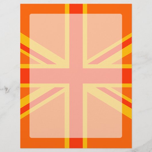 Papier Joyeux drapeau britannique Union Jack orange (Devant)