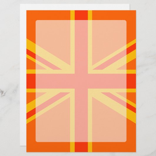 Papier Joyeux drapeau britannique Union Jack orange (Devant / Derrière)