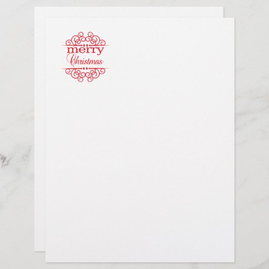 Papier Joyeux graphique de Noël (Devant / Derrière)