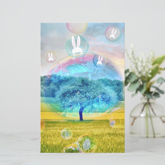 Papier Joyeux Lapin de Pâques (Debout devant)