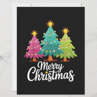 Papier Joyeux Noël Amusant Conception d'Arbre de Noël Col