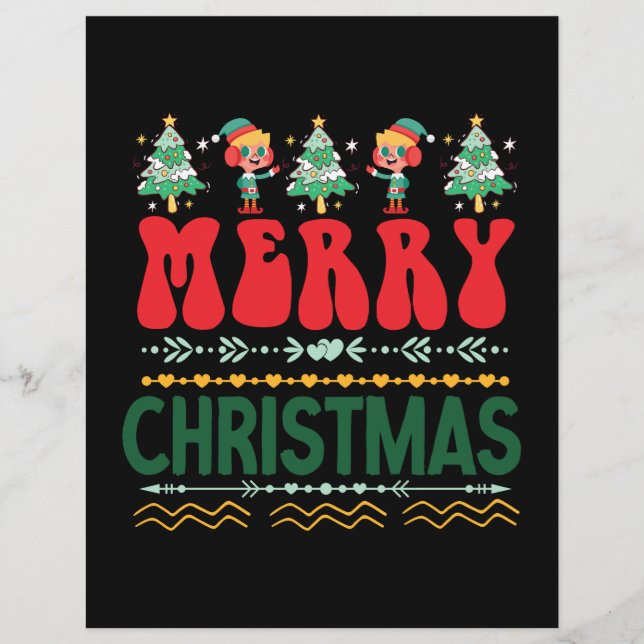 Papier Joyeux Noël cadeau de Noël (Devant)