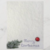 Papier Joyeux Noël écrit dans la neige (Devant)