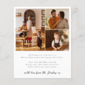 Papier Joyeux Noël minime vacances photo budget (Dos)