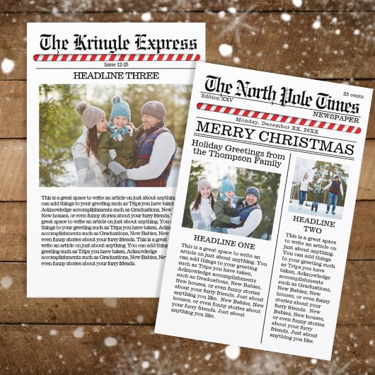 Papier Joyeux Noël Multi Photo Plaisir Pôle Nord Budget