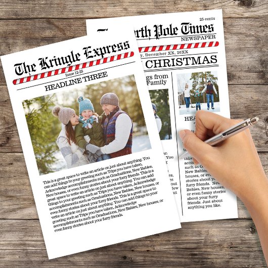 Papier Joyeux Noël Multi Photo Plaisir Pôle Nord Budget