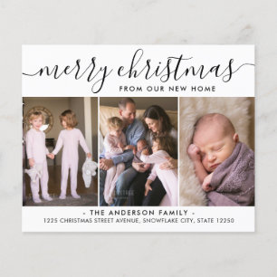 Papier Joyeux Noël Photo vacances Faire-part de déménagem