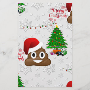 Papier joyeux noël poo émoji