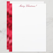 Papier Joyeux Noël Rouge Satin Chic Metallical Stationnai (Devant / Derrière)