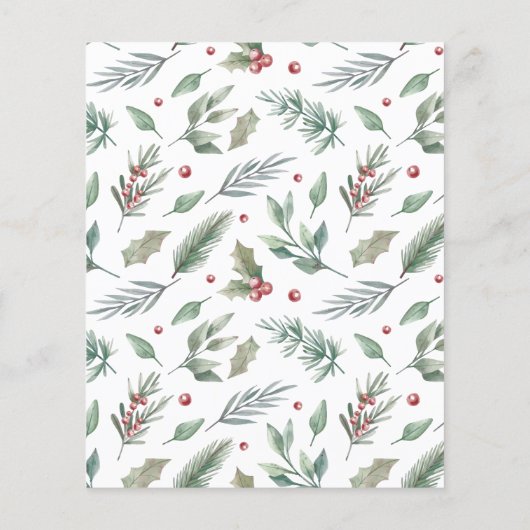 Papier Joyeux Noël Sage Vert 6 Photos Budget (Dos)