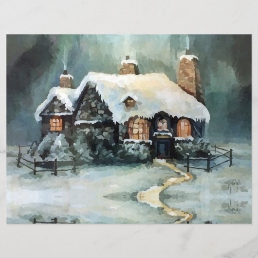 Papier Joyeux Noël Y'All merveilleuse nuit d'hiver (Dos)