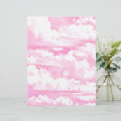 Papier Joyeux nuages rose pastel (Debout devant)