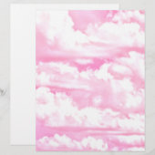 Papier Joyeux nuages rose pastel (Devant / Derrière)