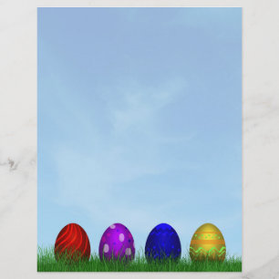 Papier Joyeux Oeufs de Pâques colorés