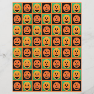 Papier Joyeux visage de citrouille Halloween