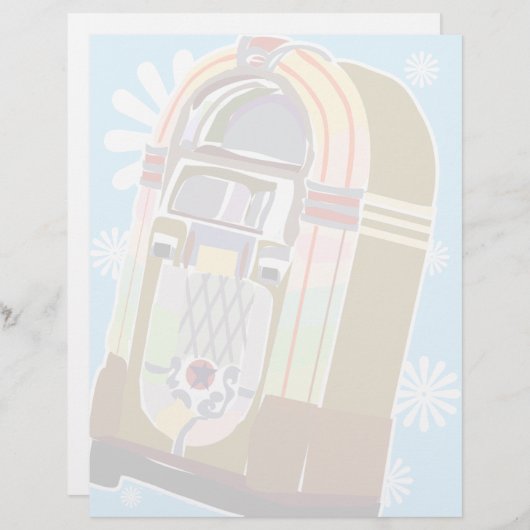 Papier Jukebox Fané (Devant / Derrière)