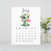 Papier July Baby Dragon Art Print Whimsical Fantasy (Debout devant)