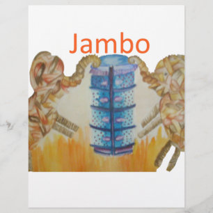 Papier Jumbo Baby Kids Jambo African Elephant Design