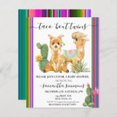 Papier Jumeaux Baby Shower Fiesta Taco de LLama (Devant / Derrière)