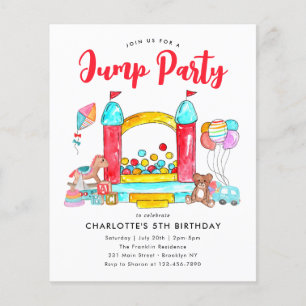 Papier JUMP PARTY Budget Maison Gonflable Trampoline Anni