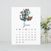 Papier June Baby Dragon Playful Fantasy Monthly Calendar (Debout devant)