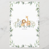 Papier Jungle Animal Green Prédictions et conseils pour b (Dos)