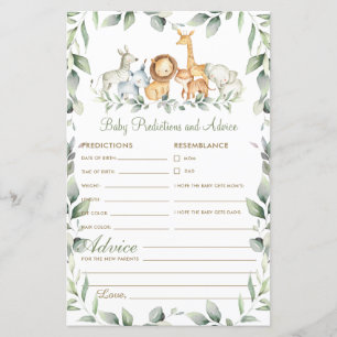 Papier Jungle Animal Green Prédictions et conseils pour b