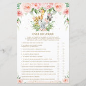 Papier Jungle Animaux Floral Baby Over or Under Game (Devant)