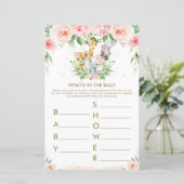 Papier Jungle Animaux Floral Ce qui est dans le jeu de sa (Debout devant)