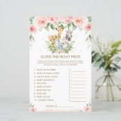 Papier Jungle Animaux Floral Devinez le bon prix jeu (Debout devant)