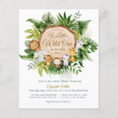Papier jungle animaux sauvages un baby shower invitation (Devant)
