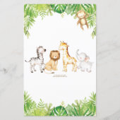 Papier Jungle Animaux Végétation Ce qu'il y a dans votre (Dos)