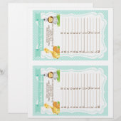 Papier Jungle Baby shower Alphabet nom du garçon Jeu (Devant / Derrière)