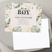 Papier Jungle Giraffe Boy Baby shower Invitation