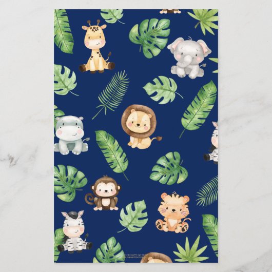 Papier Jungle Greenery Wives for Baby shower Card (Dos)