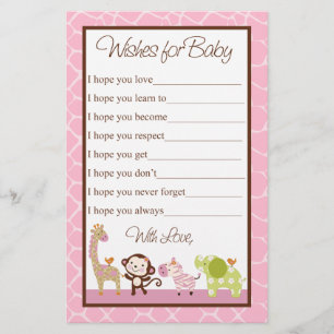 Papier Jungle Jill/Girl Animals Wives for Baby shower