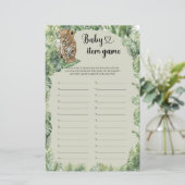 Papier Jungle Safari Animaux Tropical Baby Jeu (Debout devant)