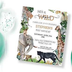 Papier Jungle Safari Wild Un Anniversaire Black Panther