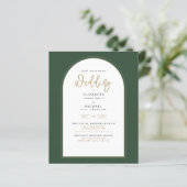 Papier Juniper Green Faire-part de mariage moderne (Debout devant)