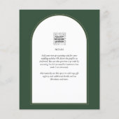 Papier Juniper Green Faire-part de mariage moderne (Dos)