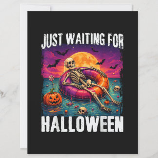 Papier Juste en attendant Halloween Eté Squelette Hommes
