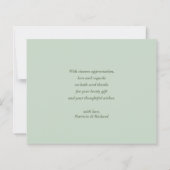 Papier Juste marié 2 photo Faire-part Mariage vert (Dos)